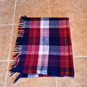 COPY - Faribo Burgundy Navy Gray Plaid Throw Super Soft & Cozy